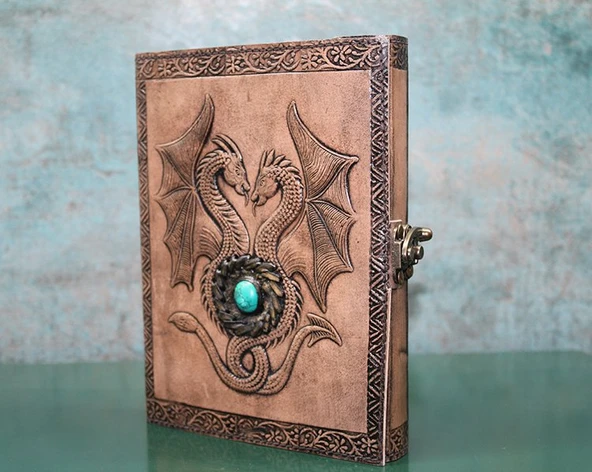 Taşlı Deri Defter Model 8 ürün görseli 1