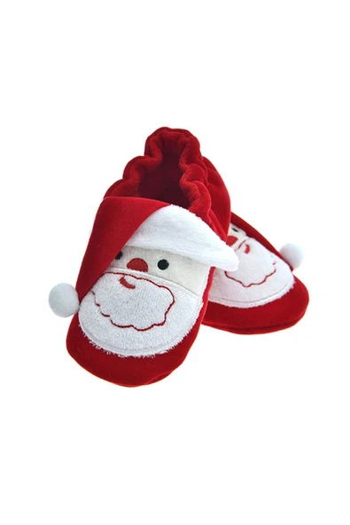 Freesure 912695 Unisex Noel Baba Kırmızı Bebek Patik, Çocuk Ev Ayakkabısı ürün görseli 1