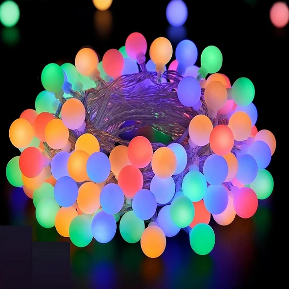 VIP PROFESYONEL 50 METRE RENKLİ TOP LED IŞIK ULTRA PARLAK LED IŞIK YILBAŞI AĞACI IŞIĞI DIŞ MEKAN ürün görseli 1