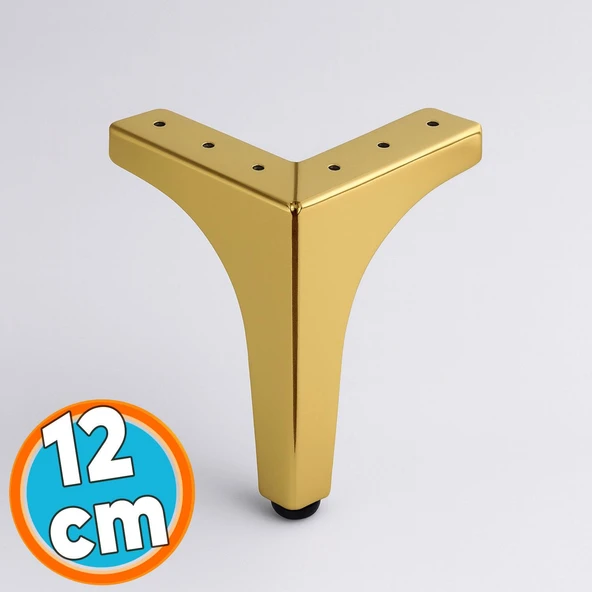 Mobilya Ayağı Dayanıklı Modern Tasarım Koltuk Sehpa Masa TV Ünitesi 12 cm Gold Altın Metal ürün görseli 1