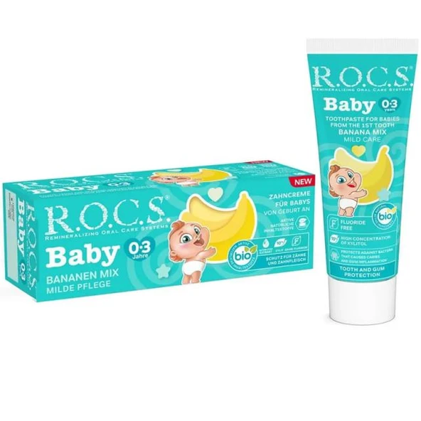 Rocs Baby - Bebek Diş Macunu Muz 0-3 Yaş ürün görseli 1