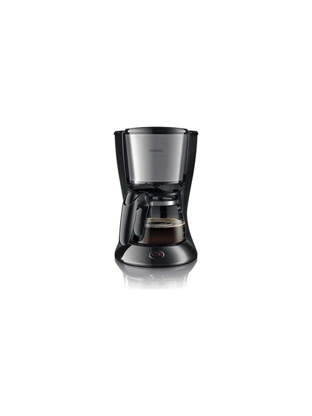 Philips HD7462/20 Filtre Kahve Makinesi, 1,2 Litre Kapasite, Otomatik Kapanma, Cam Demlikli, Siyah ve Metal ürün görseli 1
