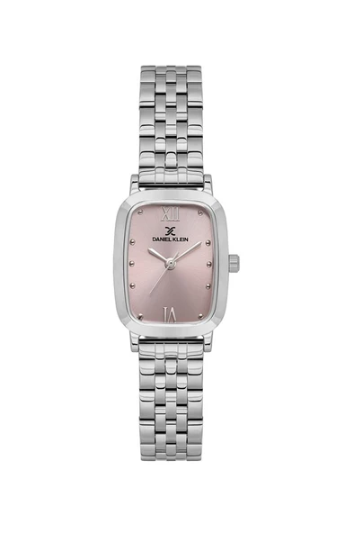 DANIEL KLEIN DK.1.14127-1 PEMBE KADRAN METAL DİKDÖRTGEN KADIN KOL SAATİ ürün görseli 1