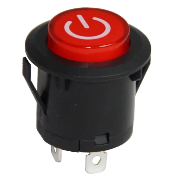 26MM YAYLI ROCKER BUTON IŞIKLI 'POWER' SİMGELİ (IC-180E) ürün görseli 1