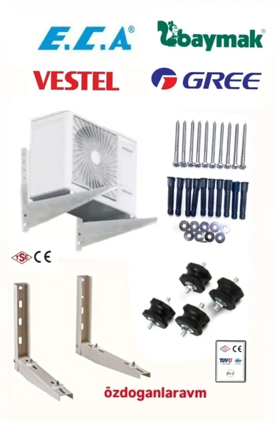 18000 Btu Dış Ünite Konsol Klima 50 Cm Ayak+Takoz +Vida +Dubel Takımı Hediyeli ürün görseli 1