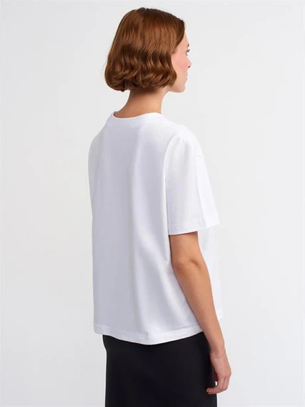 30312-2K6 DİLVİN TSHIRTBEYAZ - Resim 4