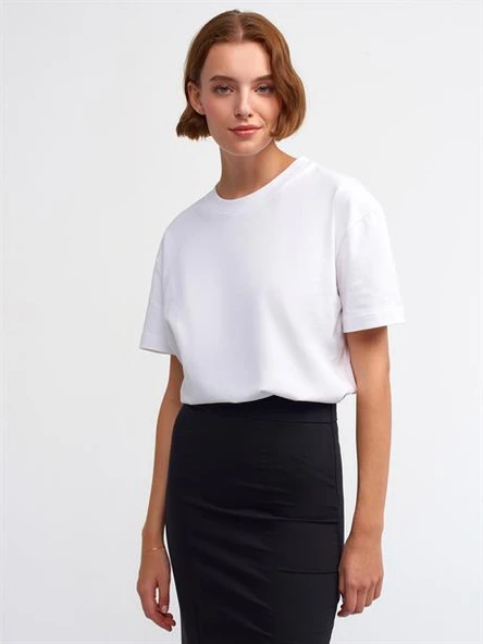 30312-2K6 DİLVİN TSHIRTBEYAZ ürün görseli 1