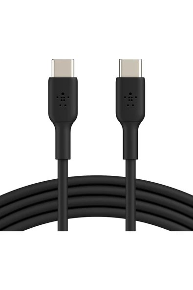 BoostCharge USB-C - USB-C Hızlı Şarj Kablosu - iPhone 15, Galaxy S24/S23, Pixel, iPad, 1m, Siyah ürün görseli 1