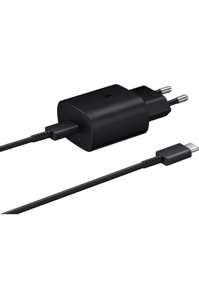 Samsung Galaxy A53 5g Fast Charging 25w Type-c Çıkışlı Kablolu Şarj Aleti Siyah( Türkiye Gara TA800XBA535G ürün görseli 1