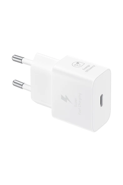 Samsung Ep-t2510n Type C Hızlı Şarj Adaptörü (25W) - Beyaz ürün görseli 1