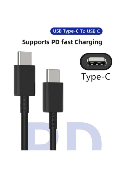 Samsung Orjinal 5a Typec Kablo (c To C) Hızlı Şarj Destekli Usb Kablo (siyah) ürün görseli 1