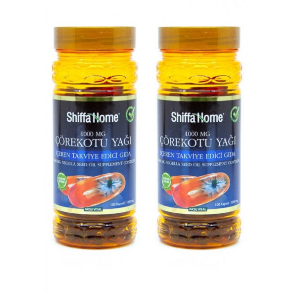 Çörekotu yağı 1000 mg 100 softgels x 2 adet ürün görseli 1