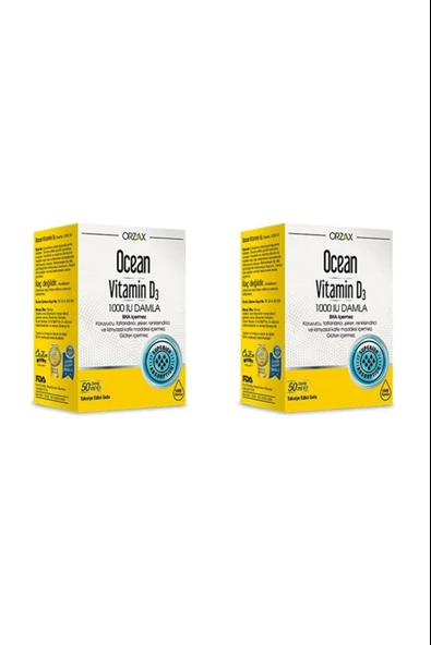 Ocean Vitamin D3 1000 Iu Damla 50 Ml 2 Adet ürün görseli 1