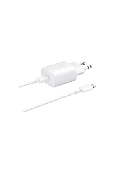 Samsung Sm-s908b S22 Ultra 5g Ep-ta800n Typec 25w Kablolu Hızlı Şarj Adaptörü Beyaz ürün görseli 1