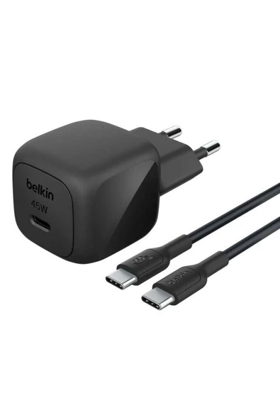WCA013 45W Hızlı Duvar Şarjı + 1M Kablo USB-C Kablo - Siyah ürün görseli 1
