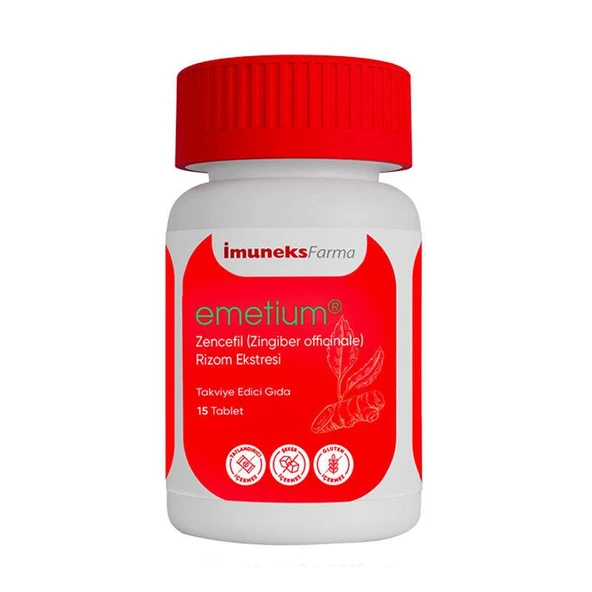 Imuneks Emetium Zencefil 15 Tablet ürün görseli 1