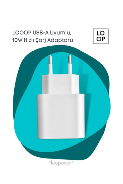 LOOOP Tüm Telefonlar Için 10w Uyumlu Hızlı Şarj Adaptörü Usb-a Outos ürün görseli 1