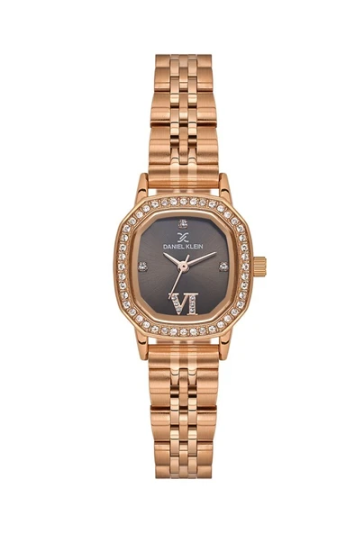 DANIEL KLEIN DK.3.10061-5 ROSE GOLD TAŞLI KARE KADIN KOL SAATİ ürün görseli 1