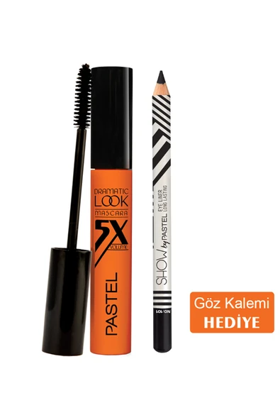 Pastel Dramatic Look 5X Volume Siyah Maskara & Siyah Eyeliner 8690644019371 ürün görseli 1