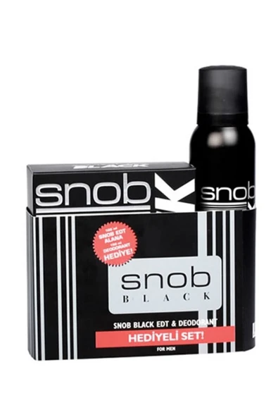 Snob Erkek Black 100 ml EDT + Deodorant 150 Ml HEDİYELİ SET ürün görseli 1