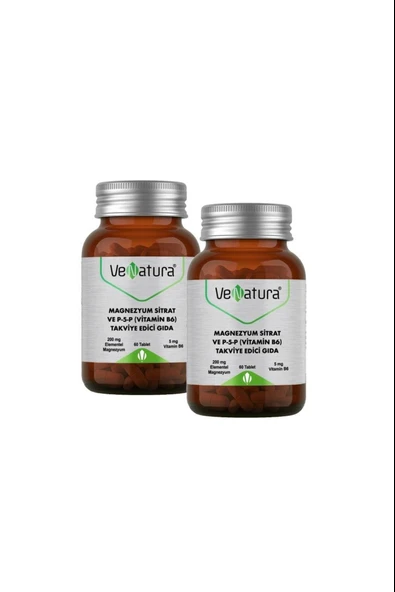 Venatura Magnezyum Sitrat Ve P-5-P (VİTAMİN B6) 60 Tablet 2 Adet ürün görseli 1
