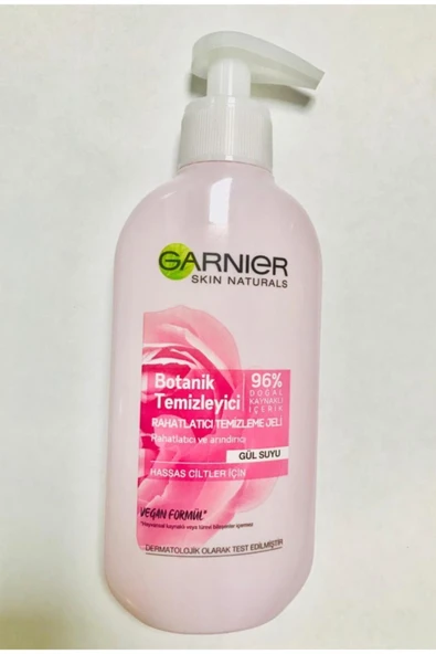 Garnier Botanik Temizleyici Rahatlatıcı Ve Arındırıcı Jel Gül Suyu 200ml Gül Suyu Hassas Cilt Vegan ürün görseli 1