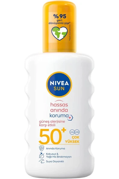 NIVEA Sun 200 Ml Sprey - Hassas Anında Korm Spf50+ ürün görseli 1