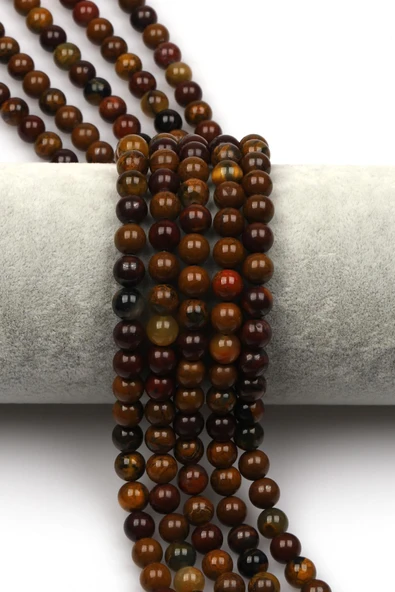 Pietersite Doğal Taş Dizi 6 mm Küre Kesim ürün görseli 1