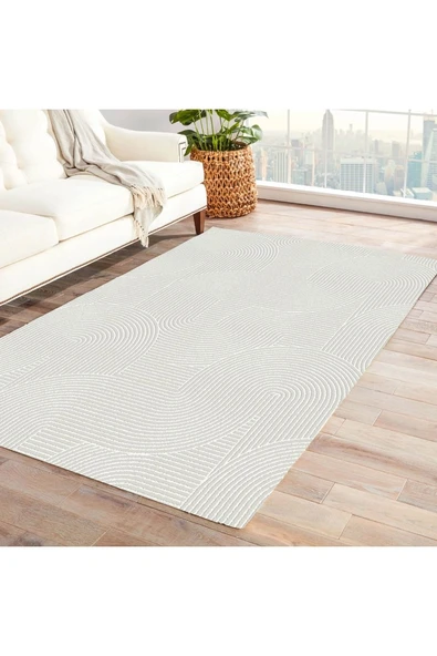 Jassrug Rölyef Halı 80X150 Joy Krem ürün görseli 1