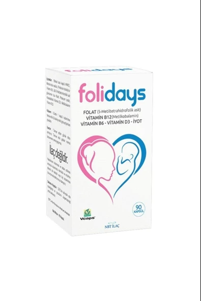 Nbt İlaç Folidays 90 Kapsül ürün görseli 1