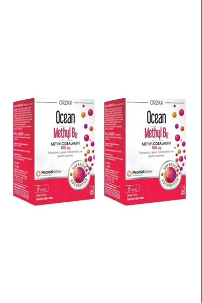 Ocean Methyl B12 Sprey 500 mcg 5 ml 2 Adet ürün görseli 1
