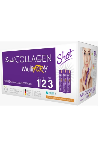 Suda Collagen MultiForm Şeftali Aromalı Kolajen 40mlx30 Shot ürün görseli 1