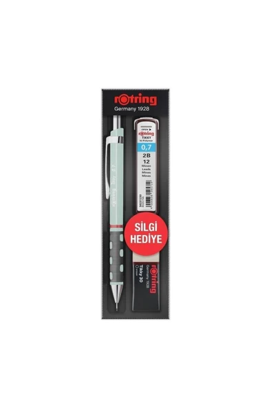 Rotring Tikky Okul Seti 0.7 mm Opal Mavi Versatil Kalem + Silgi + Uç ürün görseli 1