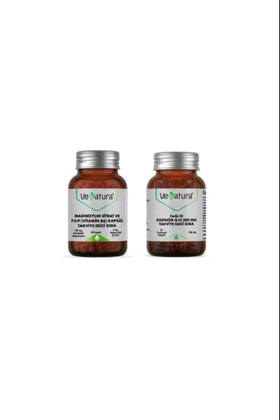 Venatura Koenzim Q10 200 Mg 30 Yumuşak Kapsül + Magnezyum Sitrat Ve P5p (vitamin B6) 90 Kapsül ürün görseli 1