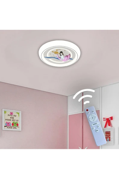 SimaAvize 3 Renk Kumandalı Led Çocuk Odası Avizesi ürün görseli 1