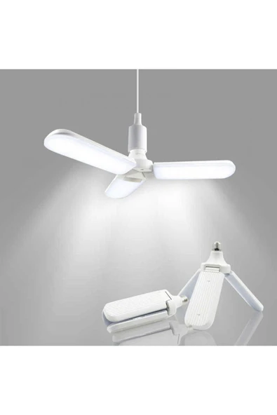 ÇOKAN Pervane Ampül 45 W 3 Kollu Katlanır Pervane Led Ampül Tasarruflu Kanatlı Beyaz Işık Nanopro ürün görseli 1