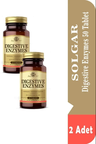 Solgar Digestive Enzymes 50 Tablet 2 Adet ürün görseli 1