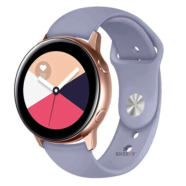 Samsung Gear S3 Frontier R760 – S3 Classic R770 22mm Uyumlu PureLux Soft Silikon Kordon  Lavanta ürün görseli 1