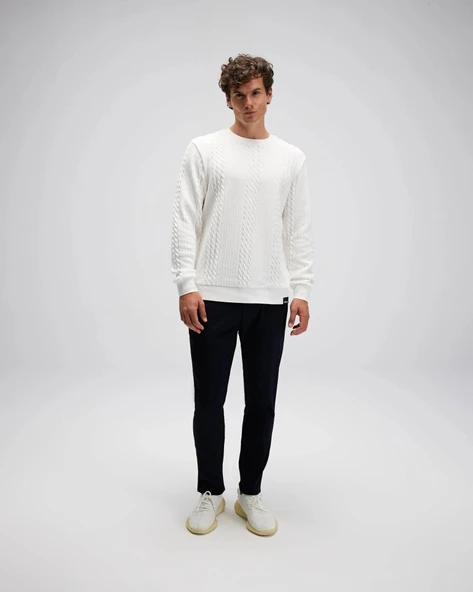 Ellesse EM623-OF Erkek Beyaz Kazak ürün görseli 1