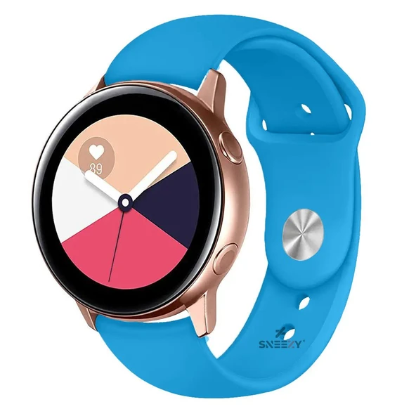 Huawei Watch Ultimate – Watch Buds 22mm Uyumlu PureLux Soft Silikon Kordon  Mavi ürün görseli 1