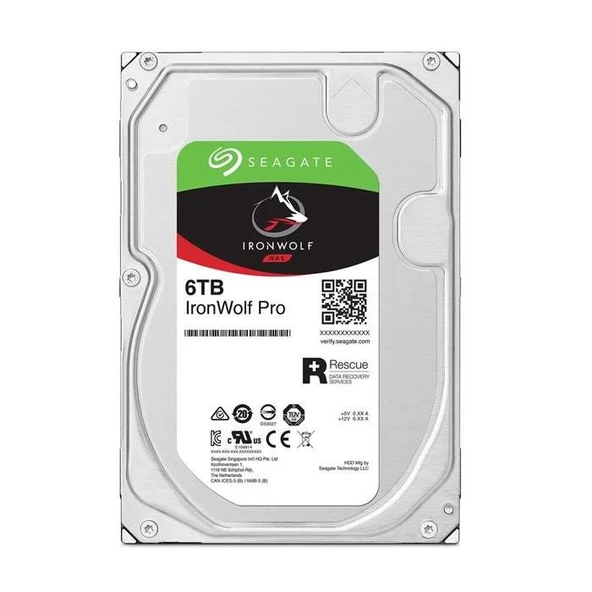 Seagate 6 Tb St6000Nt001 Ironwolf Pro Sata3 7200Rpm 256Mb Nas Disk ürün görseli 1