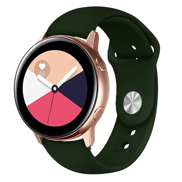 Huawei Watch GT3 Elite-Active 46mm-GT3 Pro-GT3 Se 22mm Uyumlu PureLux Soft Silikon Kordon  Koyu Yeşil ürün görseli 1