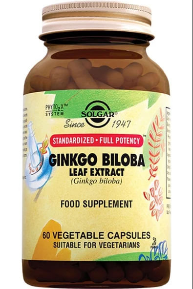 Solgar Ginkgo Biloba Leaf Extract 60 Kapsül ürün görseli 1