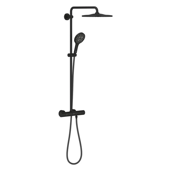Grohe RainShower SmartActive 310 Termostatik Duş Bataryalı Duş Sistemi, Hayalet Siyah, 22119KF0 ürün görseli 1