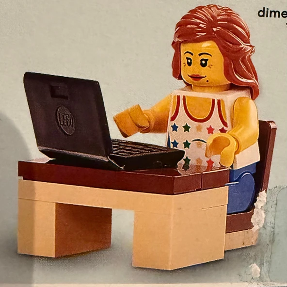 Lego Minifigür Shirt with Female Rainbow Stars Patter twn129 ürün görseli 1