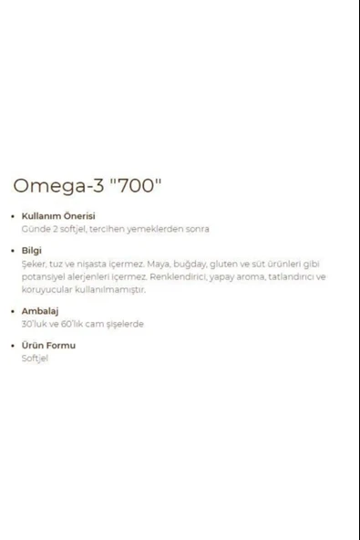 Solgar Omega 3 700 mg 60 Softgel 2 Adet - Resim 2
