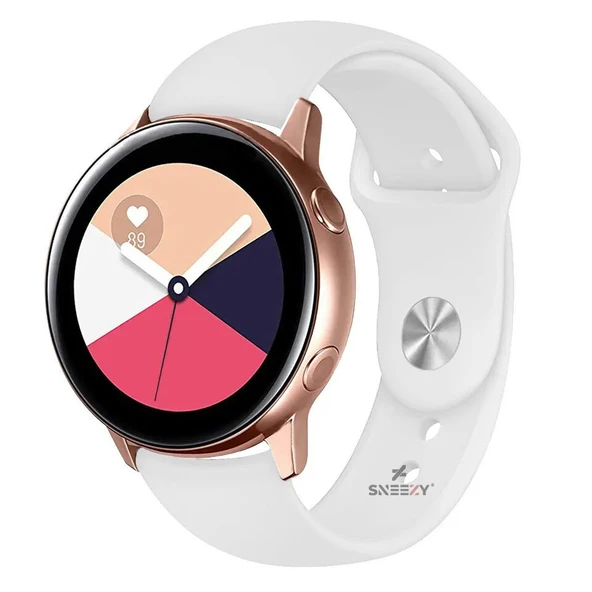 Huawei Watch 3 Elite-Classic 46mm-Watch 3 Pro-Elite 22mm Uyumlu PureLux Soft Silikon Kordon  Beyaz ürün görseli 1