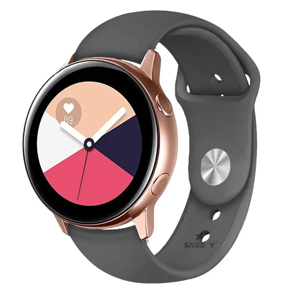Huawei Watch GT2 Elite-Sport-Classic 46mm-GT2 Pro 22mm Uyumlu PureLux Soft Silikon Kordon  Koyu Gri ürün görseli 1