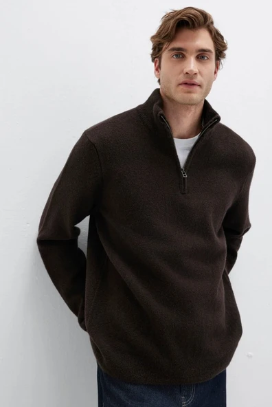 Mavi M0710380 Half Zip Kazak Yarım Fermuarlı Erkek Sweatshirt ürün görseli 1