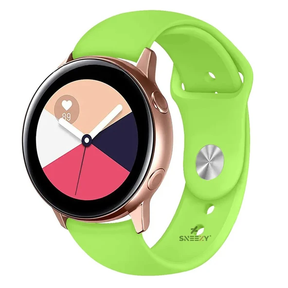 Huawei Watch GT2 Elite-Sport-Classic 46mm-GT2 Pro 22mm Uyumlu PureLux Soft Silikon Kordon  Yeşil ürün görseli 1